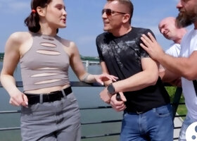 Ally Horny Takes Airtight Anal Gangbang
