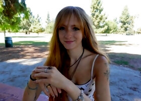 Freckled Redhead Amber Stark Gets Her Ginger Pussy Fucked