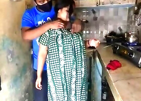 Desi Bhabhi Big Boobs Cleavage Tease in Kitchen Hot Indian Village Girls Exposed Hindi Video