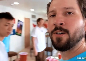 Beca Barbie And Enzo East Fuck Furiously In Hardcore Sorority Group Sex With Parker Ambrose, Ace Hardz