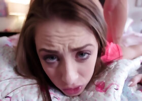 Fresh chick in pink, Kyler Quinn got her daily dose of fuck from her boyfriends best friend