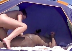 Nudist Vacation Pt 3 & 4 - Wife shows off at the nudist beach! Voyeurs watch as I get my clit