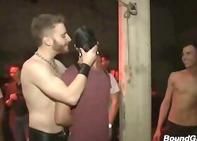 Intense Public Blindfold Gangbang Party