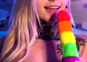 Amateur blond girl with big boobs getting fucked