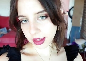 Very hot busty brunette solo masturbation on webcam