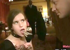 Maestro Fucks Cherry Torn Over The Dinner Table While Rope Bound Slaves Crawl For Guests