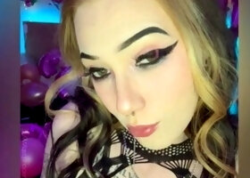 Amateur striptease and Solo masturbation